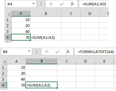 FORMULATEXT example