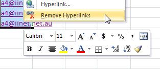 Remove Hyperlinks