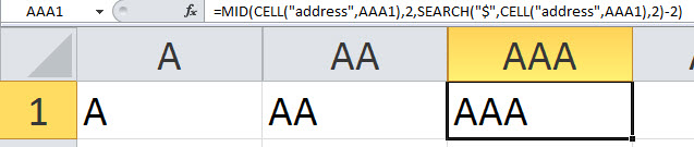 Extracting The Column Letter In Excel A4 Accounting