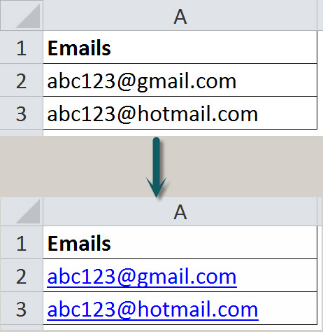 Emails conversion