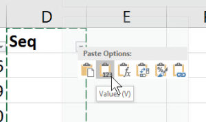 finding sequential numbers in excel