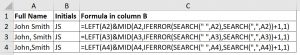 Extracting Initials In Excel | A4 Accounting