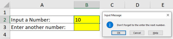 Display An Excel Pop Up Message Without A Macro A4 Accounting 5789